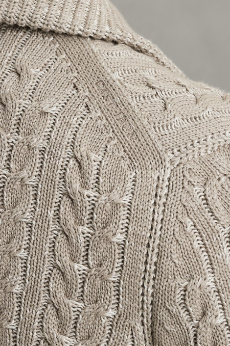 Cast Iron half zip collar cotton plated